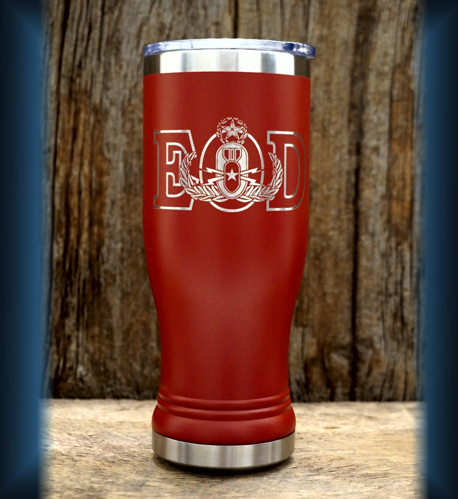 EOD with Badge Pilsner Tumblers