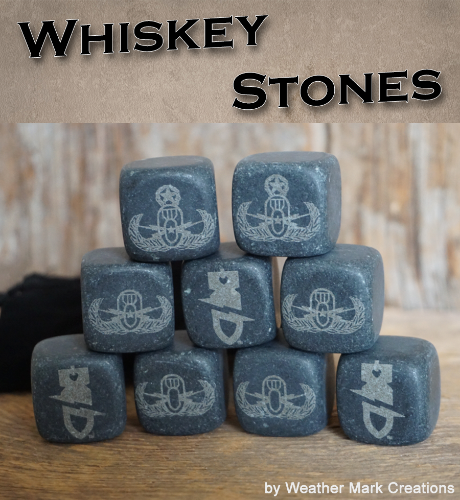EODWF Bomb Logo Whiskey Stones Set of 9