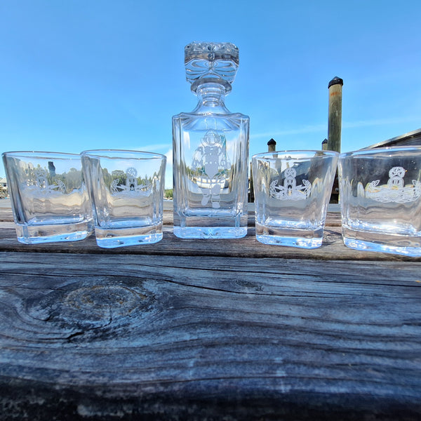 Glassware 6 Piece Decanter Set 