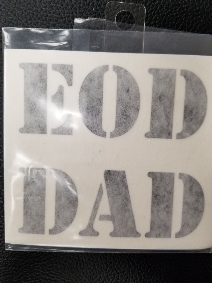 EOD MOM, DAD, WIFE, or HUSBAND Square Decals