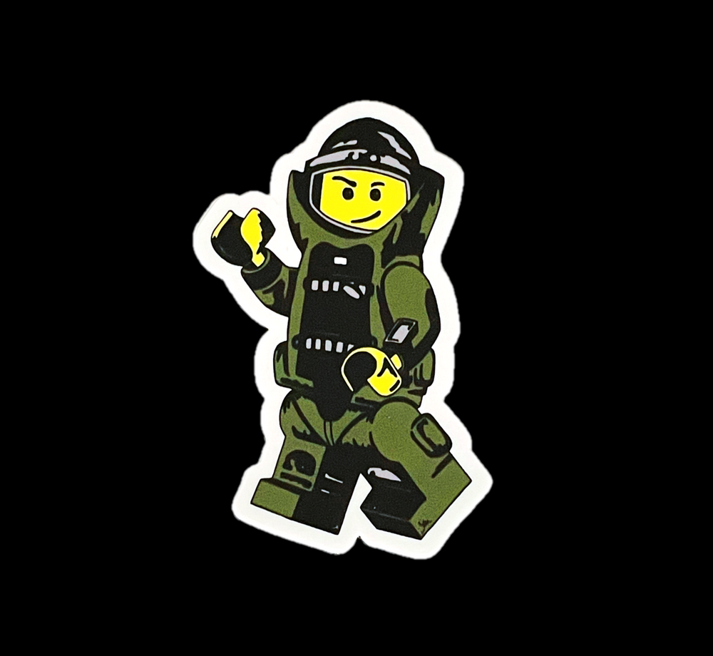 Bomb Suit Guy Sticker