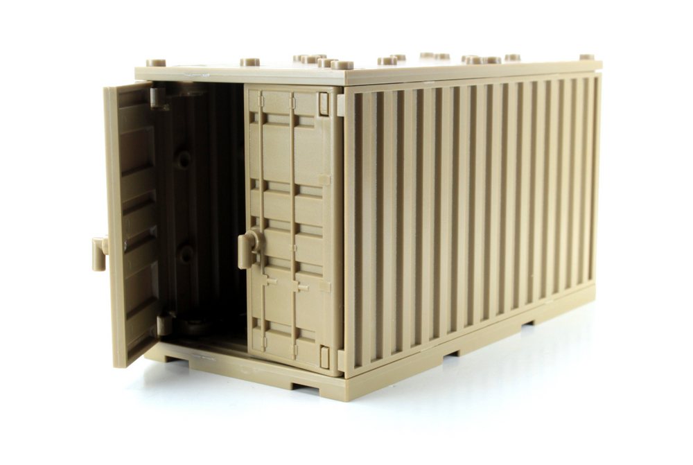 Battle Brick: Dark Tan Cargo Shipping Container