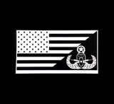EOD Badge within Flag Sticker