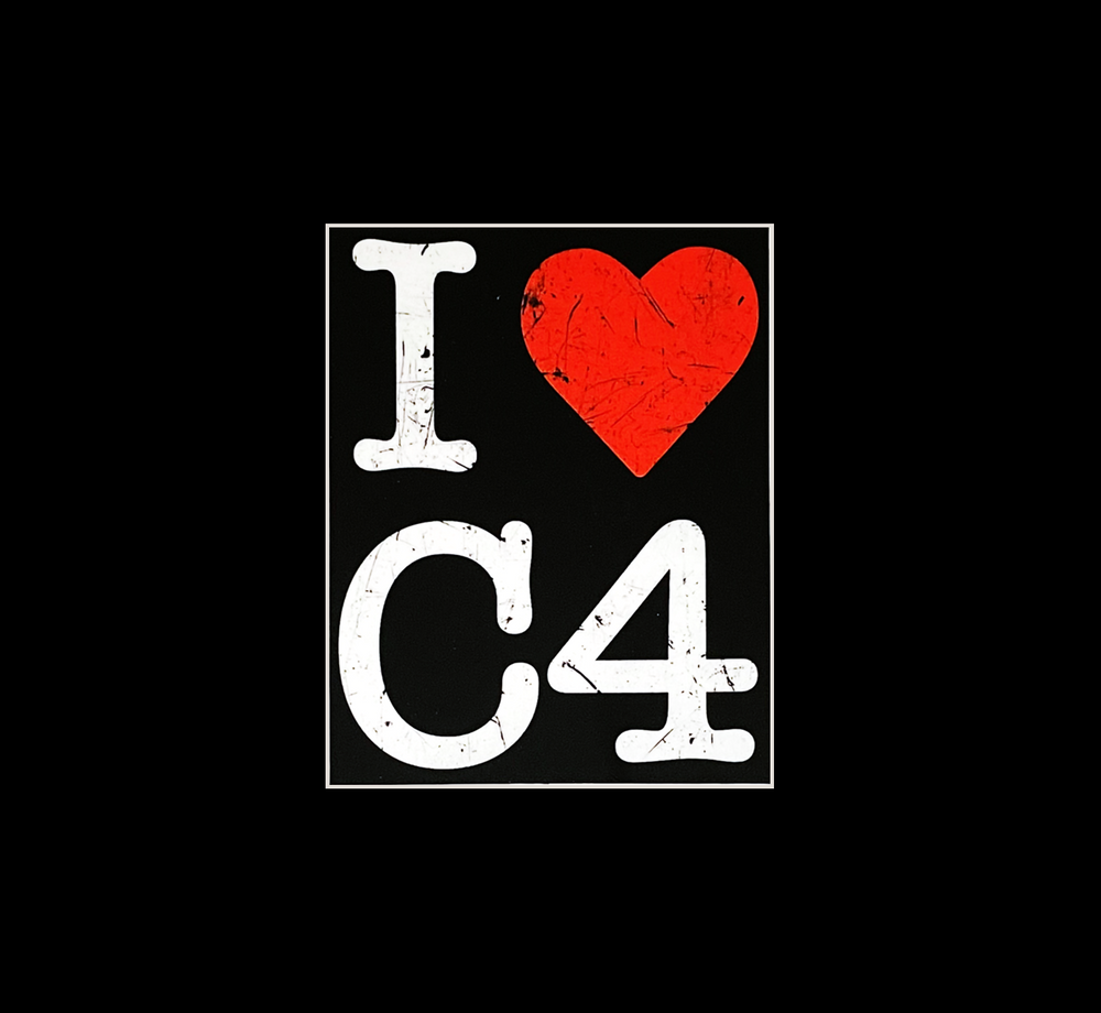 I HEART C4 Sticker