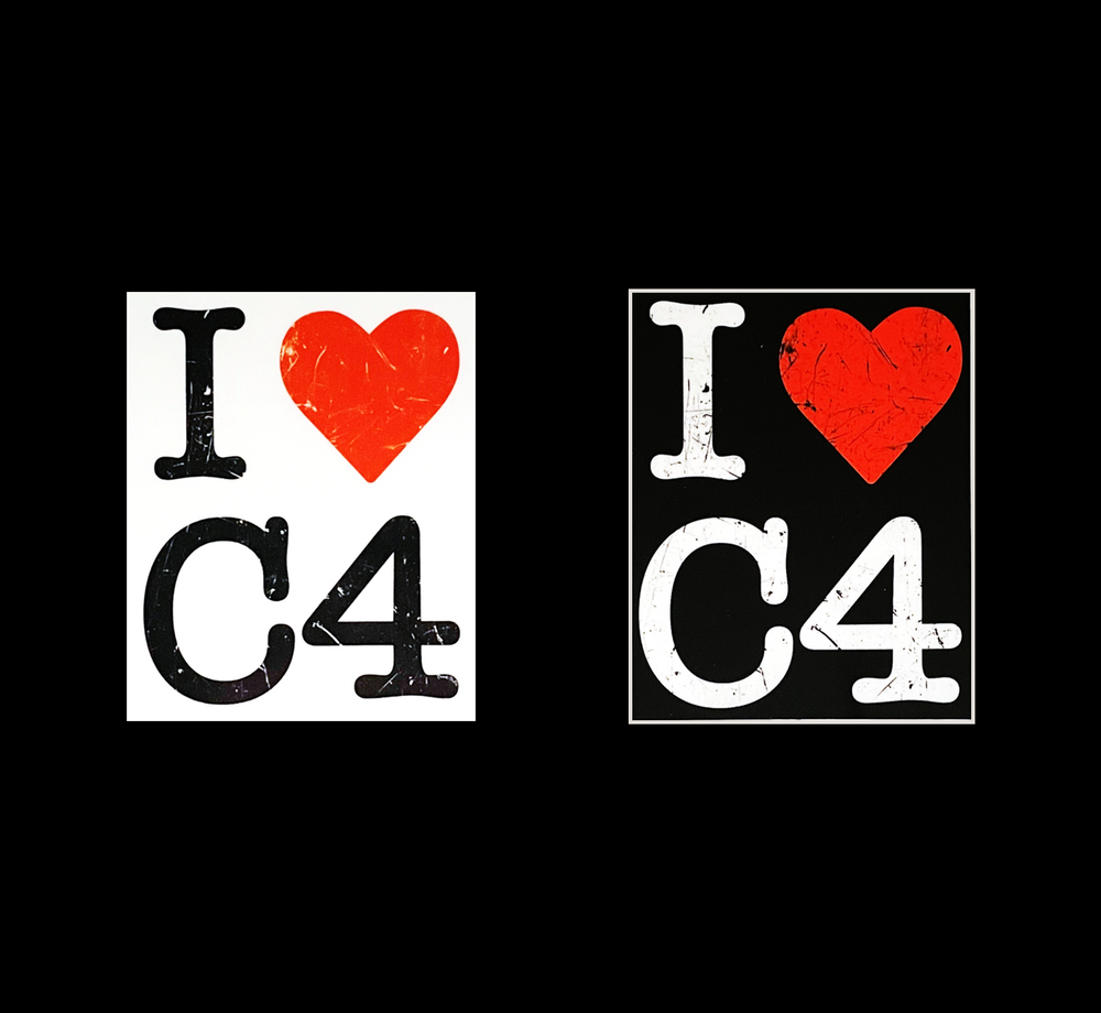 I HEART C4 Sticker