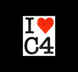 I HEART C4 Sticker