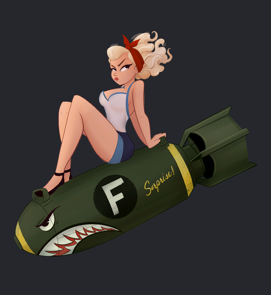 F-Bomb Pin-up Tee