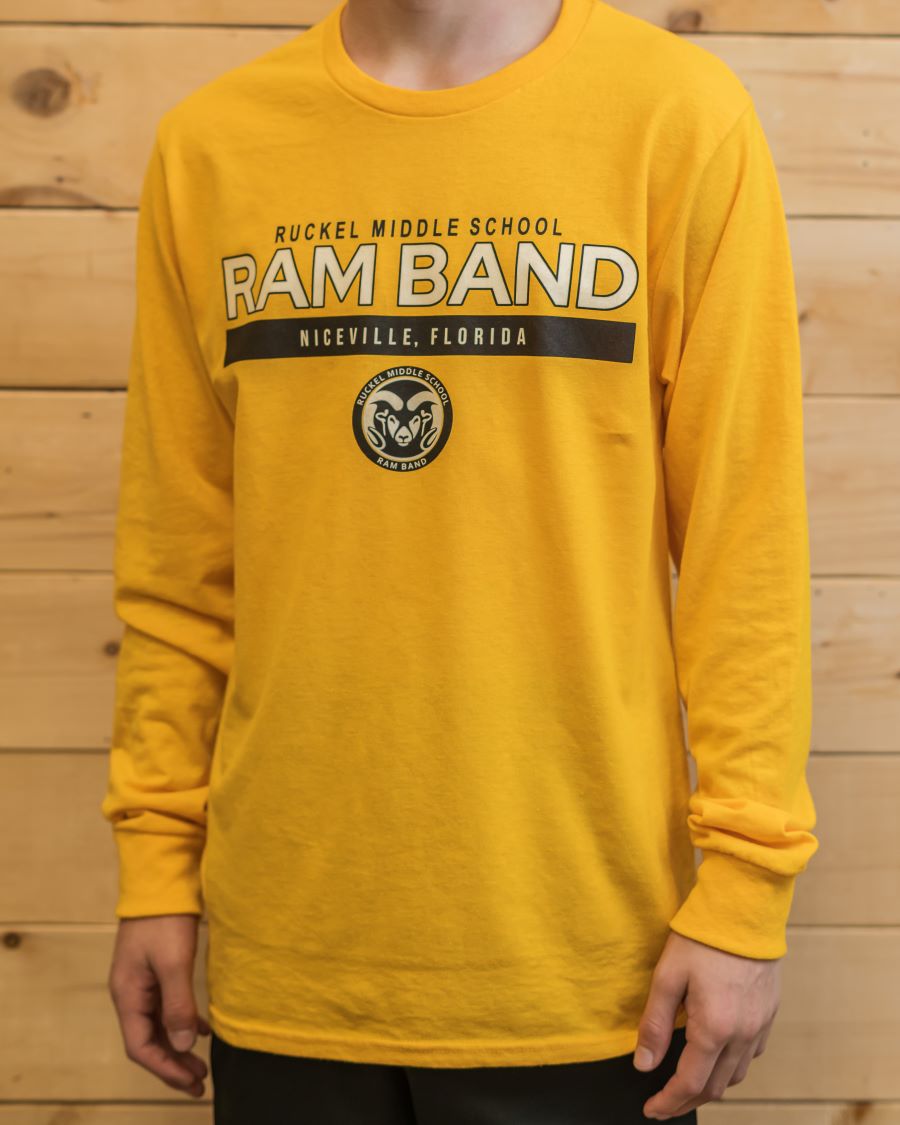 Ruckel Ram Band Cotton/Poly Long Sleeve Fundraising Shirt
