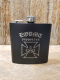 EODMC 6 oz Supporters Black Matte Flask