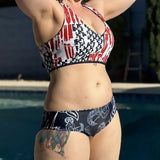 Bomb Flag Reversible 2-Piece Bikini Swimsuit