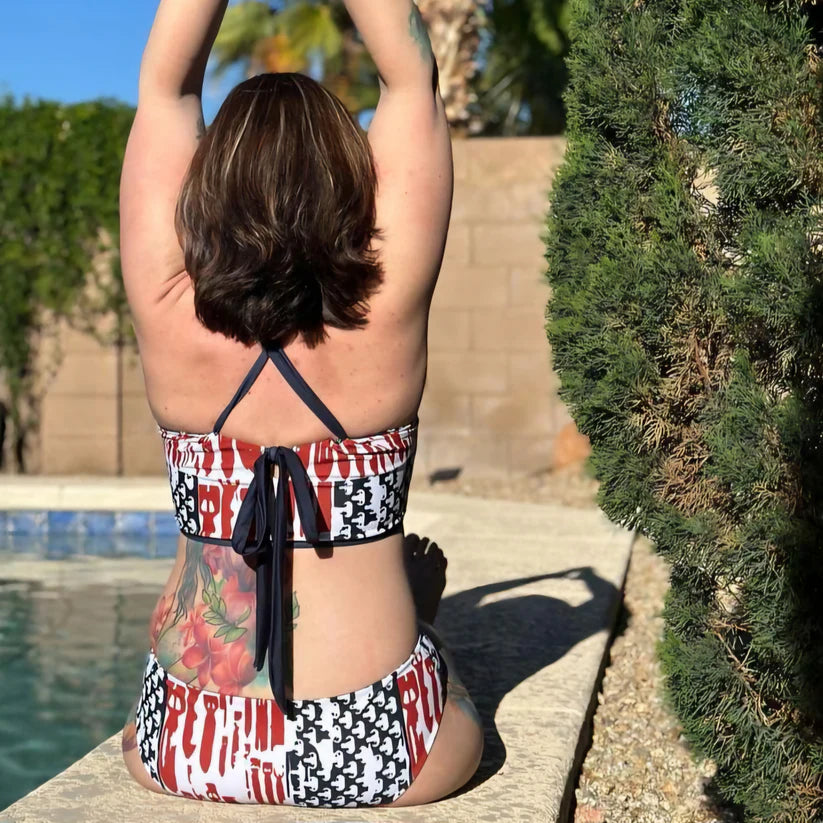 Bomb Flag Reversible 2-Piece Bikini Swimsuit
