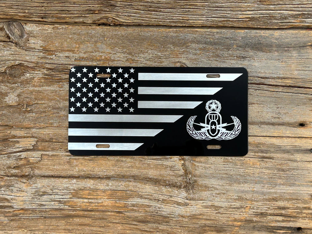 Flag/Badge License Plate
