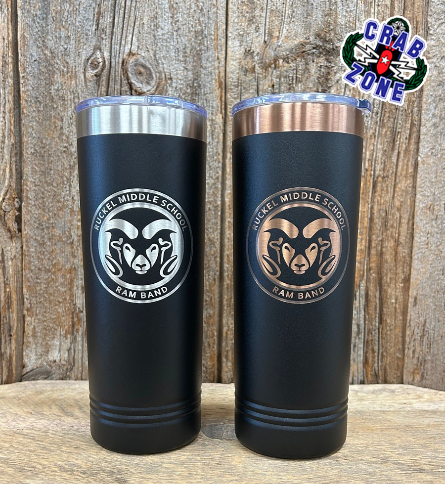 Ruckel Ram Band Mom/Dad Fundraising Skinny Tumbler, 22oz