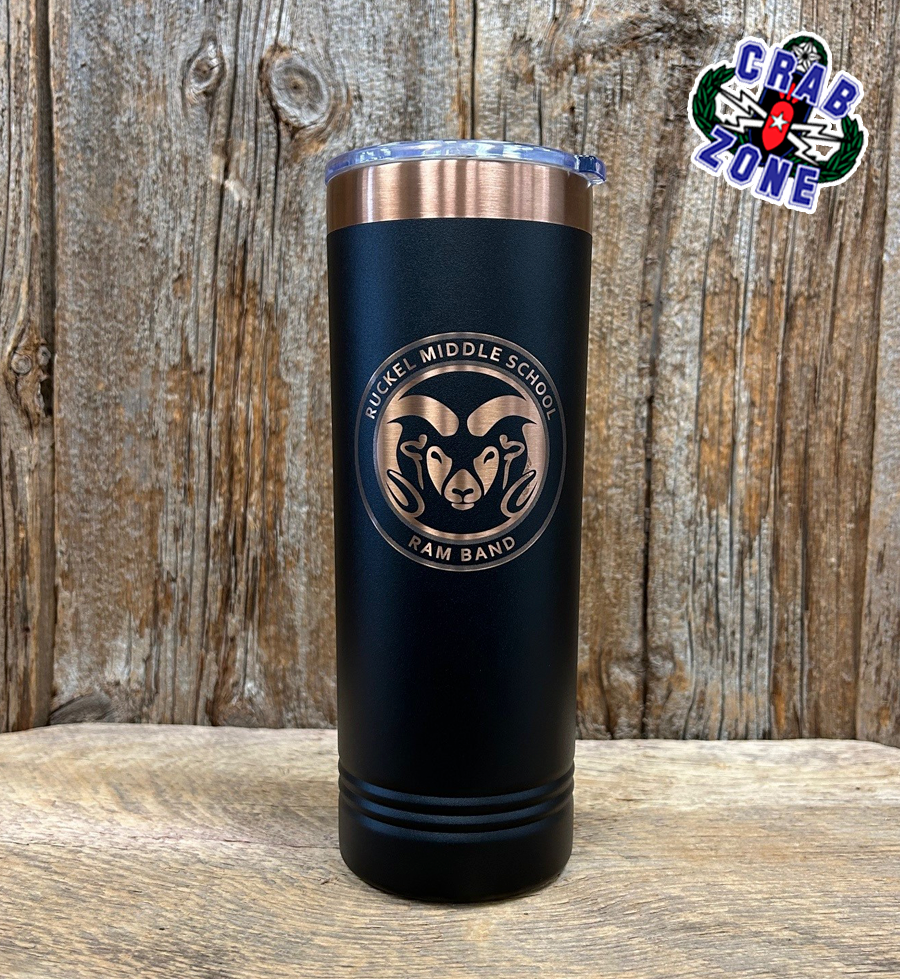 Ruckel Ram Band Mom/Dad Fundraising Skinny Tumbler, 22oz