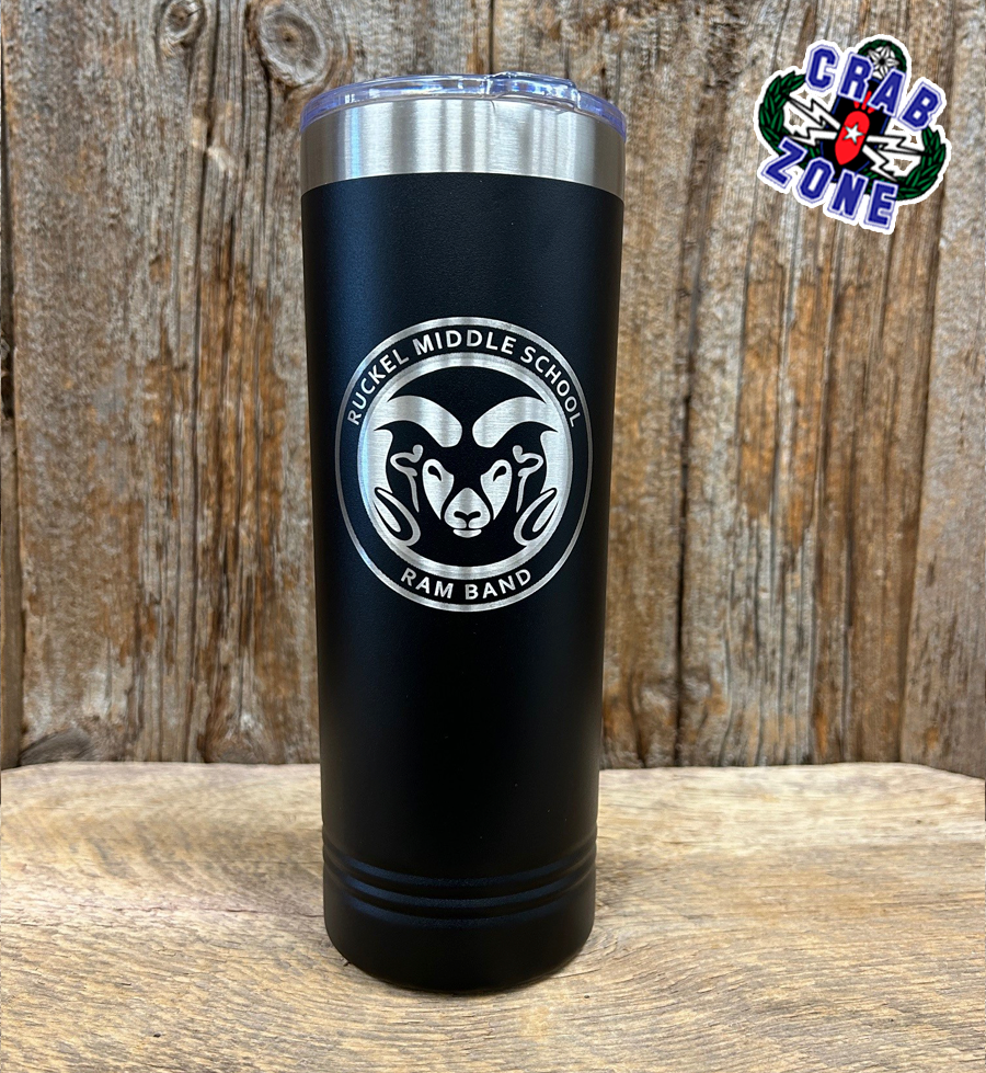Ruckel Ram Band Mom/Dad Fundraising Skinny Tumbler, 22oz
