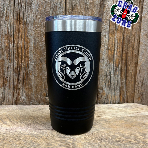 【ROCKY CUP】1パイント R刻印 made in USA Ruckel Ram Band Personalized Fundraising Tumbler, 20oz – Crab Zone