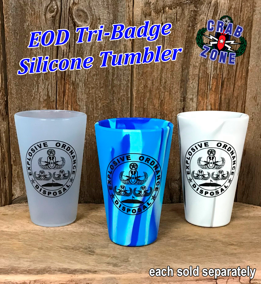 EOD Tri-Badge Silicone 16 oz Tumbler