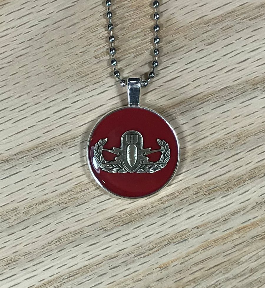 EOD Badge Pendant and Necklace