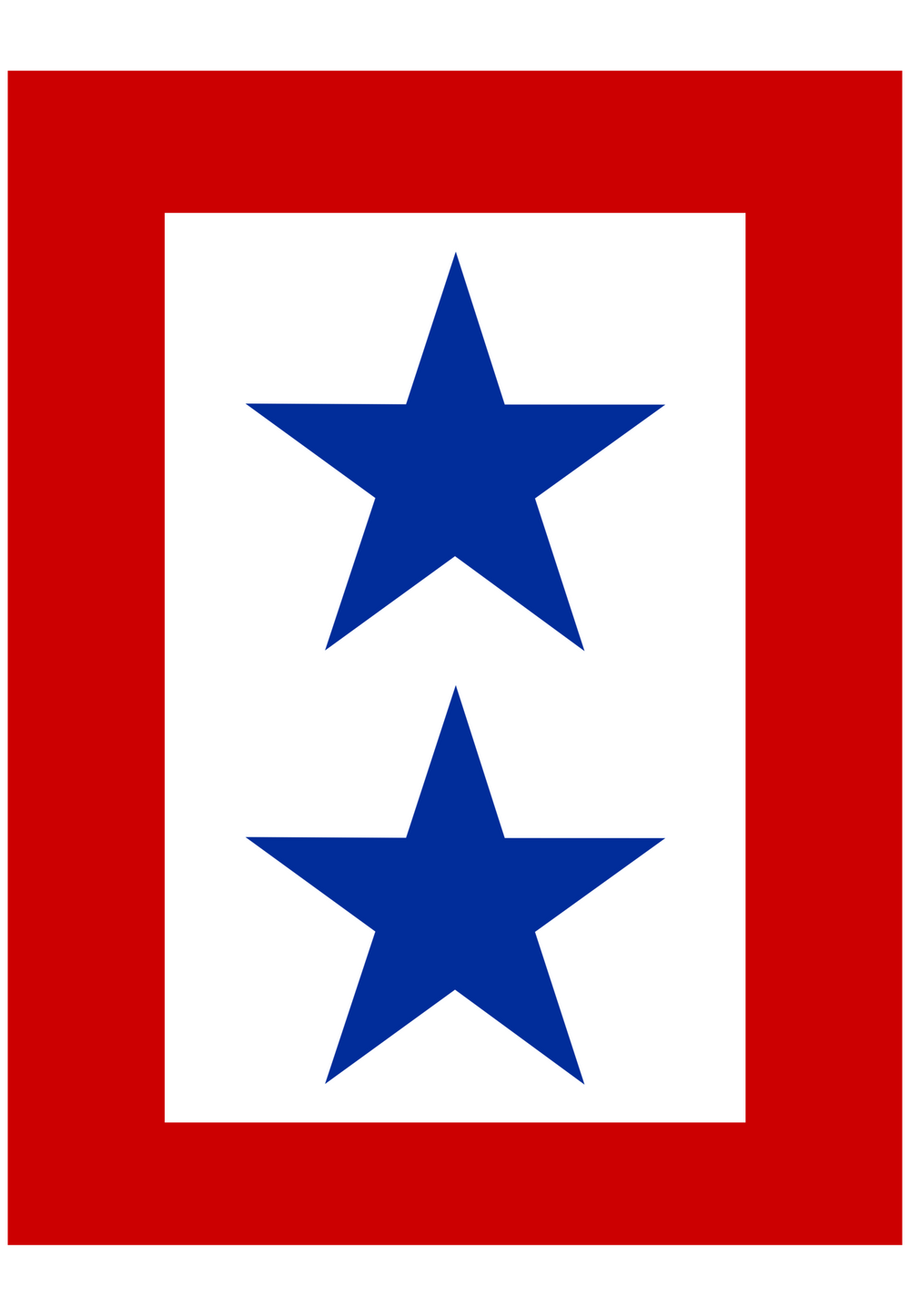 Blue Star Double Sided Garden Flag