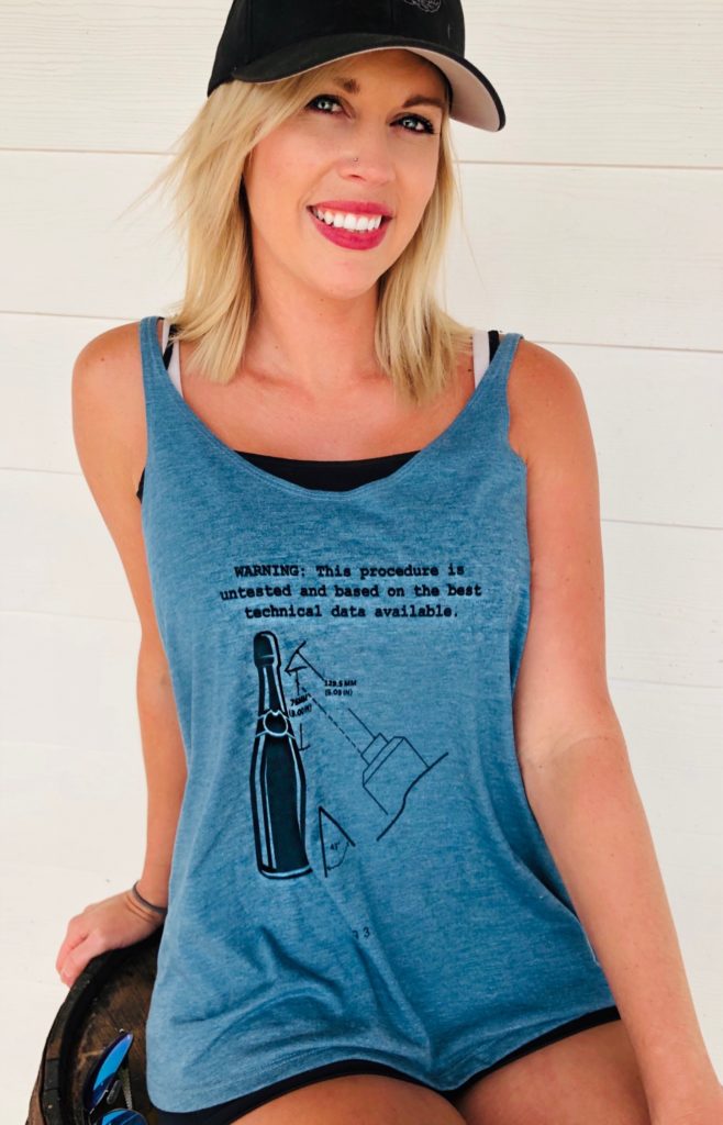 .50 Cal Champagne Bottle Women's Tank