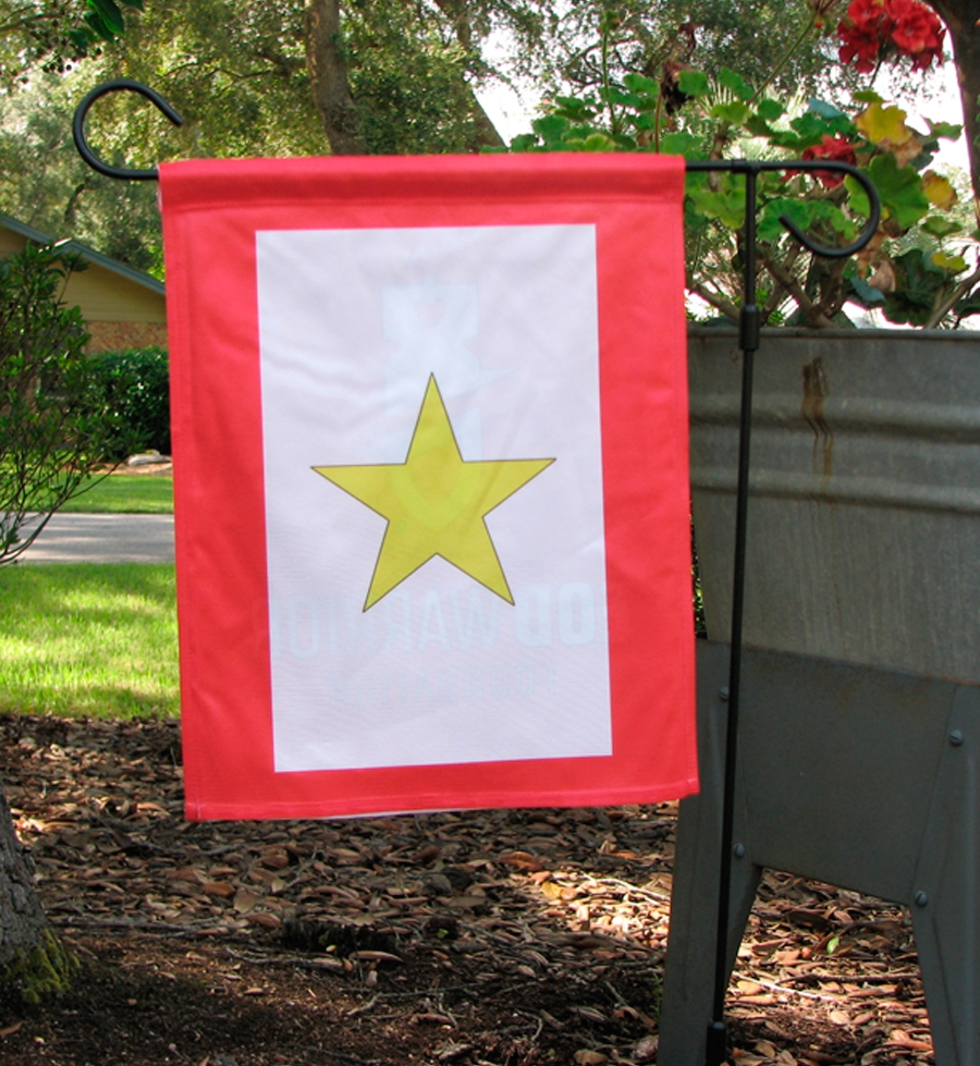 Gold Star Garden Flag, Double Sided
