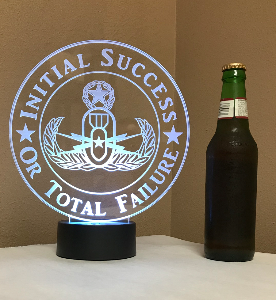 ISOTF Circle Acrylic Nightlight & Base – Crab Zone, LLC