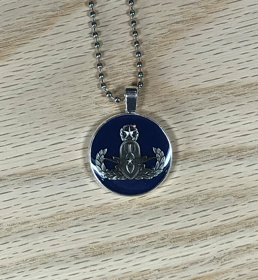 EOD Badge Pendant and Necklace