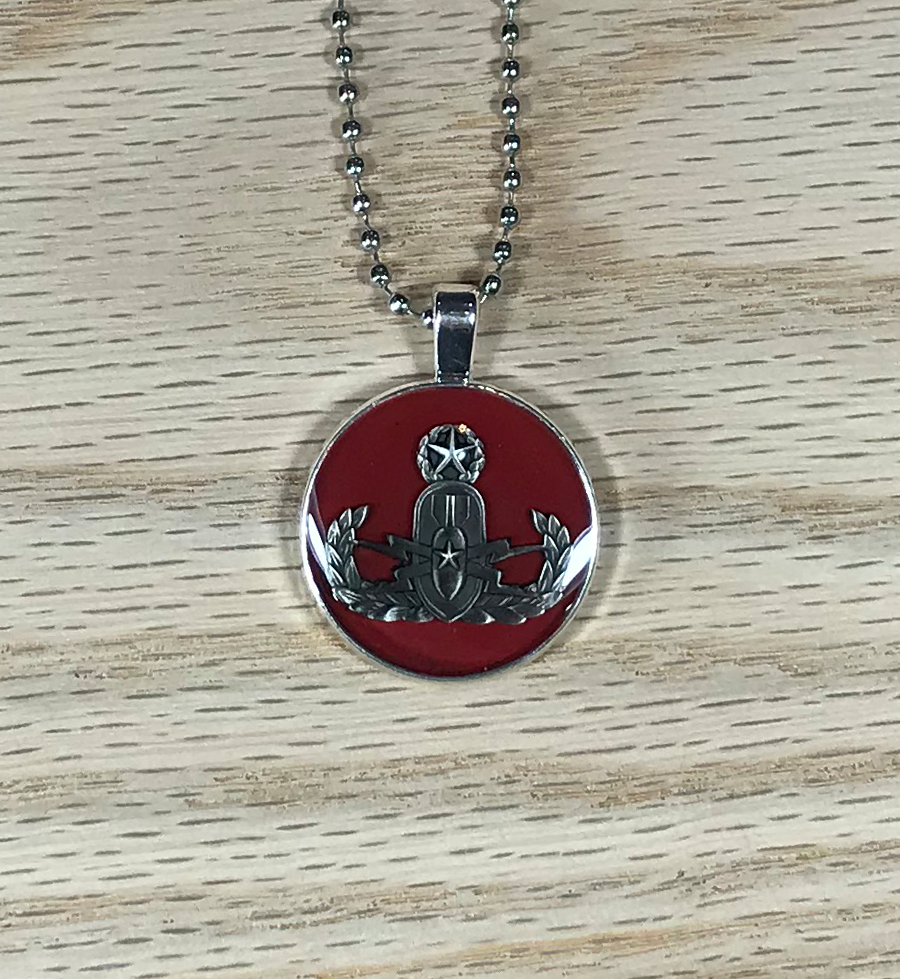 EOD Badge Pendant and Necklace