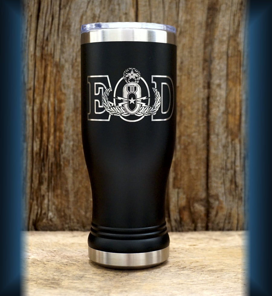 EOD with Badge Pilsner Tumblers