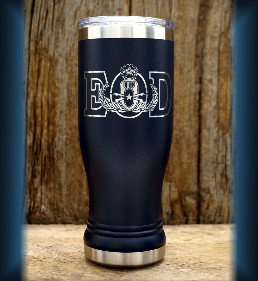 EOD with Badge Pilsner Tumblers