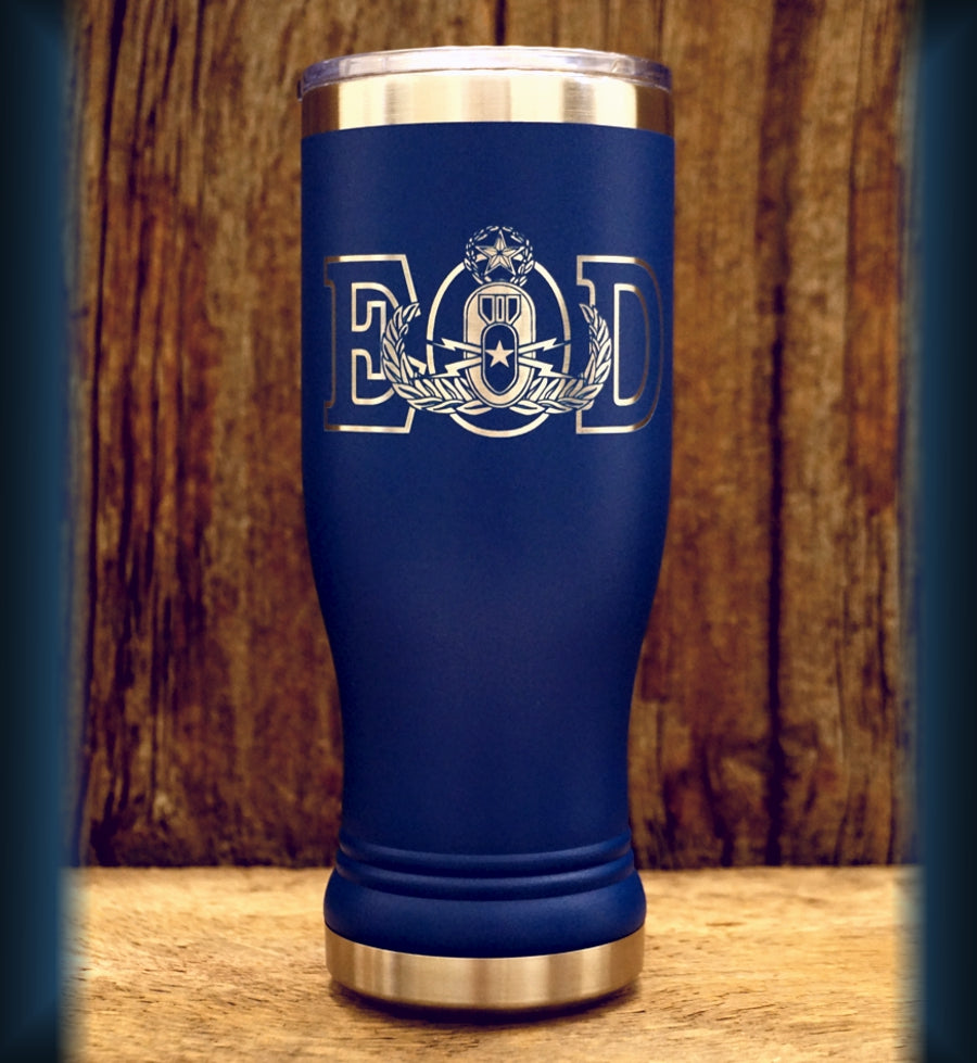 EOD with Badge Pilsner Tumblers