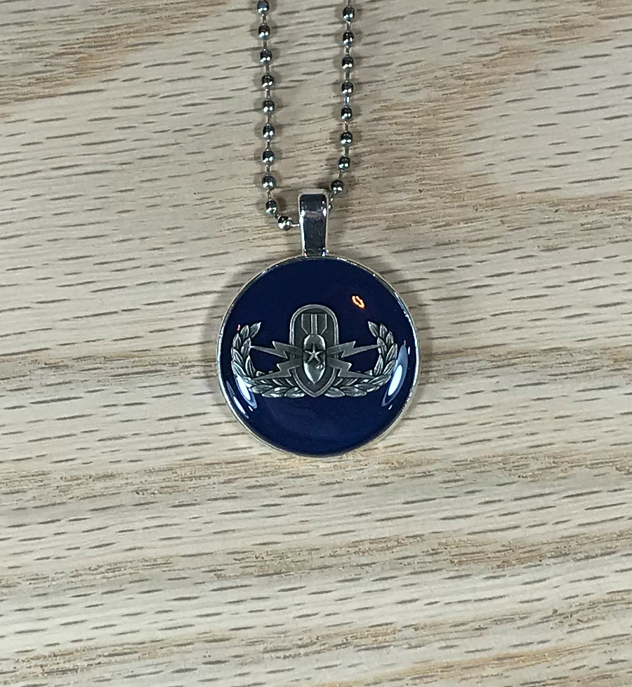 EOD Badge Pendant and Necklace