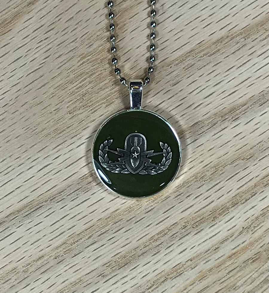 EOD Badge Pendant and Necklace