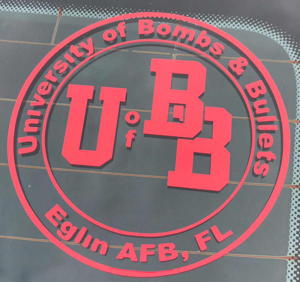 U of Bombs and Bullets Decal