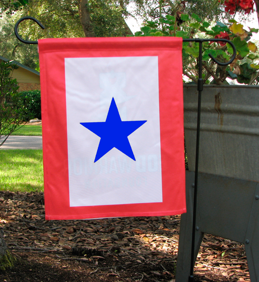Blue Star Double Sided Garden Flag